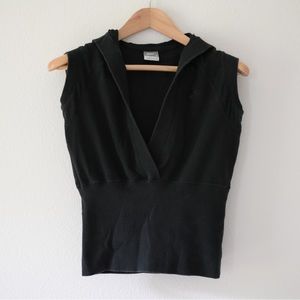 Nike black hooded sleeveless top